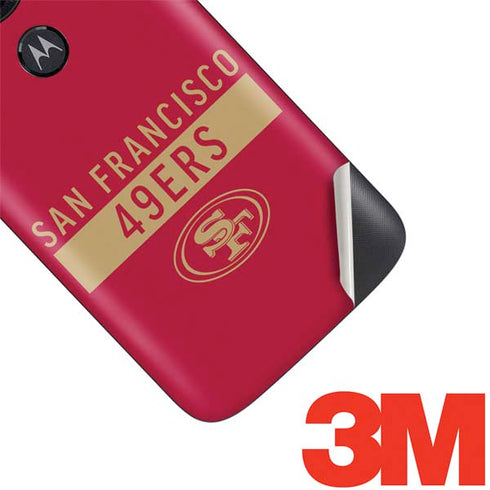 NFL San Francisco 49ers Red Performance Series Moto E5 Play Skin